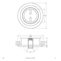 EVN 752001 752001 Inbouwring Halogeen Zonder 50 W Wit - thumbnail