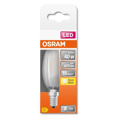 OSRAM HOMELIGHTING 4058075436503 LED-lamp Energielabel E (A - G) E14 Kaars 4 W = 40 W Warmwit (Ø x l) 35 mm x 100 mm 1 stuk(s)