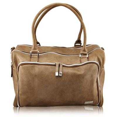 Isoki verzorgingstas double zip satchel Latte