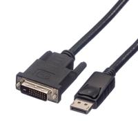 ROLINE DisplayPort Kabel DP Male - DVI Male (24+1), LSOH, zwart, 1,5 m - thumbnail