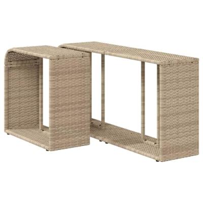 Opbergschappen 2 st poly rattan beige Opbergschappen 2 st poly rattan beige