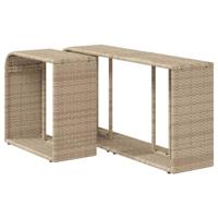 Opbergschappen 2 st poly rattan beige - thumbnail