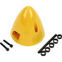 DU-BRO Spinner met koelopening Kunststof Afmeting, Ø: 63 mm Geel - thumbnail