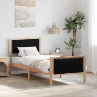 Bedframe Bruin en zwart 80 x 200 cm Massief grenenhout - thumbnail