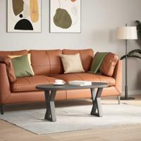 Salontafelpoten 2 st 38x(42-43,3) cm staal antraciet - thumbnail