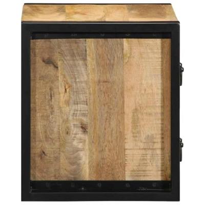 Nachtkastjes 2 st 40x35x40 cm massief ruw hout mango
