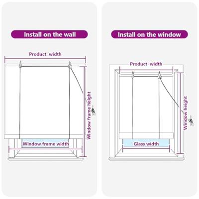 Rolgordijn met gordijnen Geel 90 x 160 cm Bamboe