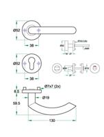 Krukgarn CHAMP PL rvs mat Miva WC 8mm noodontgr. - thumbnail