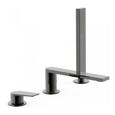 Badrand kraan Tres Project | Inbouw | Mengkraan | 2-weg | Rond | Zwart metallic