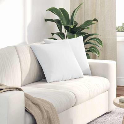 VidaXL Sofa kussens 2 pcs wit 45 x 45 cm stof