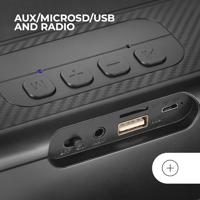 Mars Gaming MSB-XT, Draagbare Luidspreker + Soundbar 2in1, Dynamische RGB Verlichting, 4 Drivers 20W Geluidssysteem, Bluetooth 5.3 Luidspreker + AUX/MicroSD/USB/FM Radio, Zwart - thumbnail