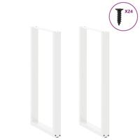 Bartafelpoten 2 st U-vormig 60x(110-111) cm staal wit - thumbnail