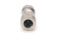 DIGITUS M12 netwerkcontactdoos - CAT 6A - 10 Gbit/s - x-gecodeerd - afgeschermd - IP67 beschermingsklasse - bedraad - netwerkcontactdoos - thumbnail