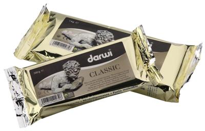 Darwi boetseerpasta Classic, pak van 1 kg, wit Darwi boetseerpasta Classic, pak van 1 kg, wit