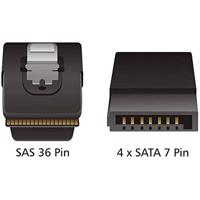 DeLOCK Mini SAS 36-Pin > 4x SATA (SFF 8087 > 4x SATA) adapter - thumbnail