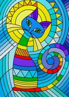 Ornamental Cat Puzzel 1000 Stukjes - thumbnail