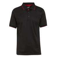 Ragetta RG264 Navigate Short Sleeve Polo - Black/Classic Red - 3XL - thumbnail
