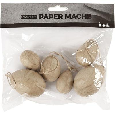 Creativ Company Eieren, h: 3+4+5 cm, 6 stuk/ 1 doos