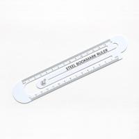 3 stuks metaal staal liniaal bladwijzer tekening leveringen (15CM wit) - thumbnail