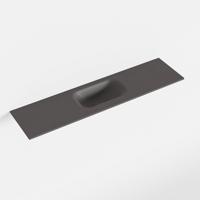 MONDIAZ EDEN Dark_grey solid surface inleg wastafel voor toiletmeubel 90cm. Positie wasbak midden - thumbnail