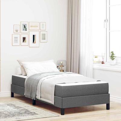 Boxspring bed Anders Donkergrijs 80 x 200 cm Stof