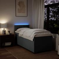 Boxspring met matras stof donkergrijs 80x200 cm - thumbnail