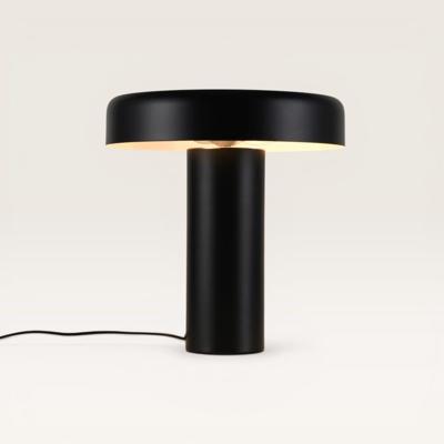 Tafellamp Arcena nero - Zwarte paddenstoel lamp van metaal voor binnen - Zonder lichtbron