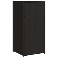 Tuinkast 55x55x111 cm poly rattan zwart - thumbnail