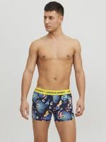 Jack - Jones Jacflower Bird Trunks 3 Pack Noos Boxershorts Surf The Web Black - Black - thumbnail
