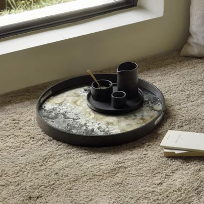 Ethnicraft Rond Dienblad 'Organic' 48cm, kleur Zwart