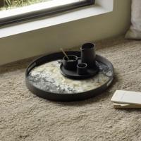 Ethnicraft Rond Dienblad 'Organic' 48cm, kleur Zwart - thumbnail