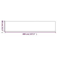 VidaXL Tapijtloper 80x400 cm sisal-look zilverkleurig - thumbnail