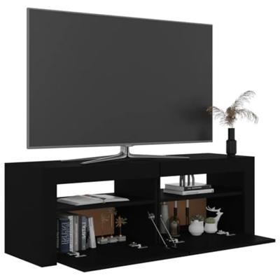 Tv-meubel met LED-verlichting 120x35x40 cm zwart