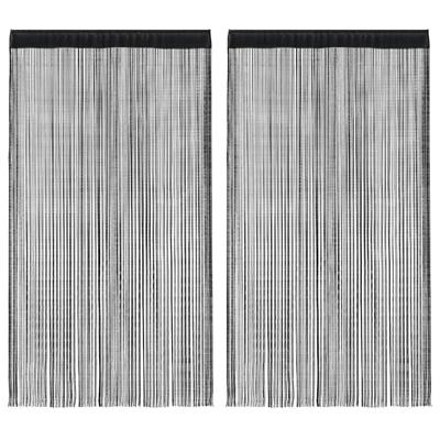 VidaXL Draadgordijnen 2 st 140x250 cm zwart