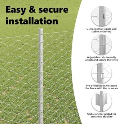 VidaXL Hek met paal zilver 1,4 x 25 m staal