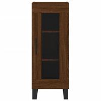 Dressoir 34,5x34x90 cm bewerkt hout bruineikenkleurig - thumbnail