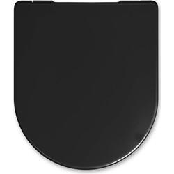 Saqu toiletbril met softclose en quickrelease 37,2x41,8cm zwart