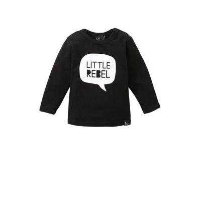 Babystyling longsleeve Little rebel zwart Babystyling longsleeve Little rebel zwart