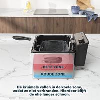 Princess 185000 Friteuse met koudezone 5 l 3270 W Zwart, Zilver (mat) - thumbnail