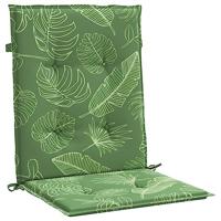 Stoelkussens 2 st lage rug stof bladpatroon - thumbnail