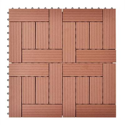 Terrastegels 11 stuks 30 x 30 cm WPC 1 m2 bruin