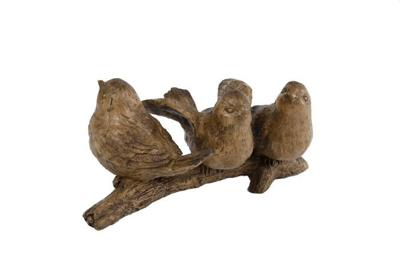 Gifts Amsterdam Sculptuur 3 Vogels Op Tak 14x7 Cm