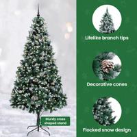 VidaXL Kunstkerstboom groen 240 cm pvc en staal en kunststof - thumbnail