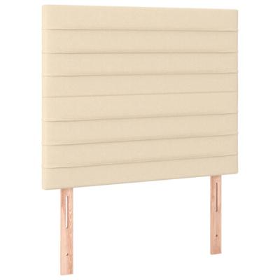 Boxspring met matras stof crèmekleurig 80x200 cm - thumbnail