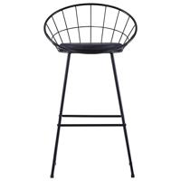 Barstoelen 2 st kunstleer zwart - thumbnail