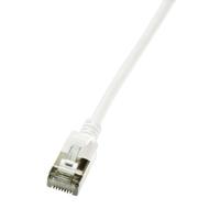 LogiLink CQ9011S RJ45 Netwerkkabel, patchkabel CAT 6A U/FTP 0.30 m Wit Extreem dun, Vlambestendig, Flexibel, Folie afscherming, Halogeenvrij, Snagless, - thumbnail