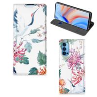 OPPO Reno4 Pro 5G | Hoesje maken | Bird Flowers - thumbnail