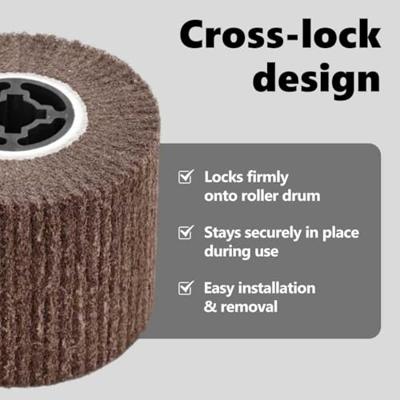 VidaXL Schuurrollen 3 pcs bruin 12 x 12 x 10 cm synthetische vezel