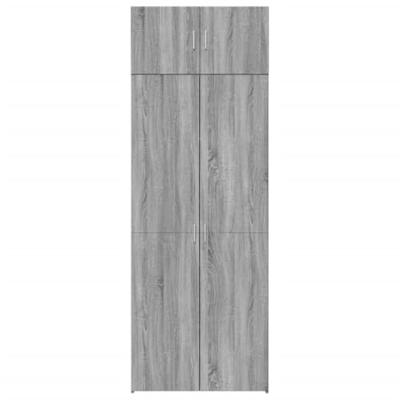 Opbergkast 80x42,5x225 cm bewerkt hout grijs sonoma eikenkleur