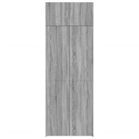 Opbergkast 80x42,5x225 cm bewerkt hout grijs sonoma eikenkleur - thumbnail
